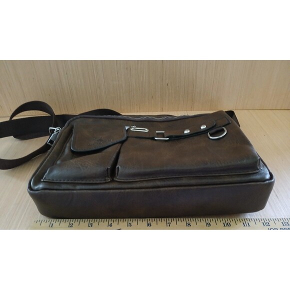 WEIXIER Unisex Messenger Shoulder Bag Work Business Crossbody Strap Faux Leather - Picture 13 of 14